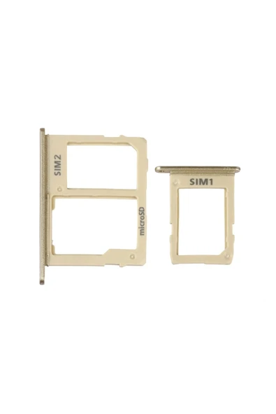 GMR Gold Çift Samsung Galaxy J7 Pro 2017 J730 Uyumlu Sim Kart Tepsisi
