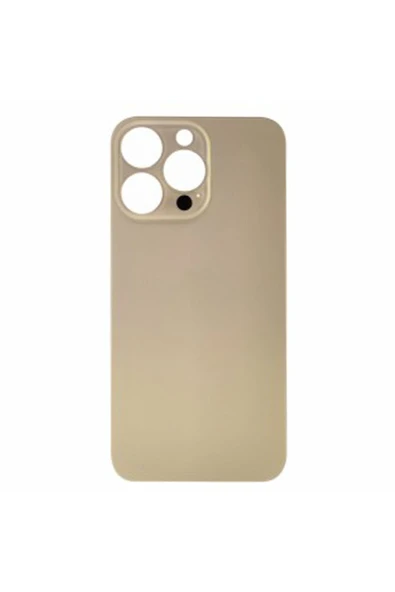 Nettech Teknonet Iphone 13 Pro Max Uyumlu Geniş Kamera Camlı Batarya Kapağı - Gold