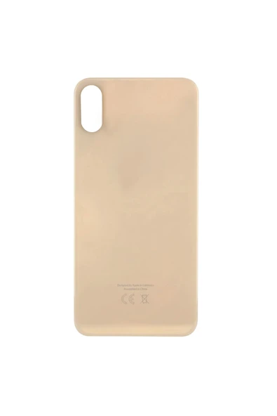 Nettech Teknonet Iphone Xs Uyumlu Geniş Kamera Camlı Batarya Kapağı - Gold