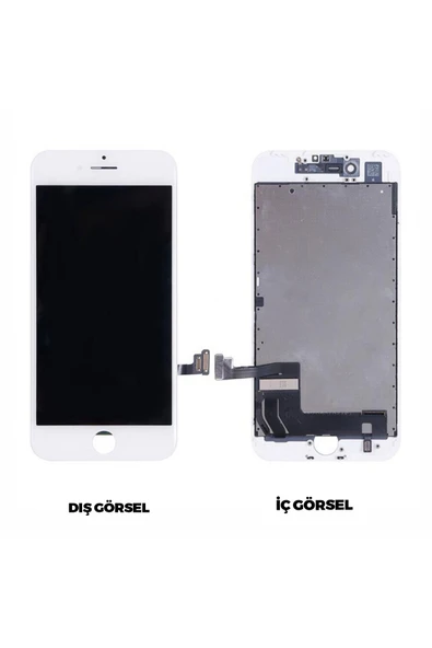 Teknonet İphone 7 Uyumlu Lcd Dokunmatik Ekran Çıtalı - Beyaz - 1