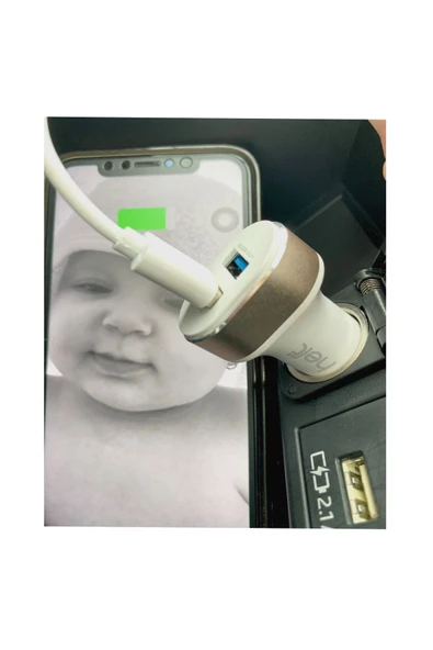 Haweel Helt HT-16 5W 2 Çıkışlı Micro Kablo + Araç Şarj Aleti (Beyaz) - 3