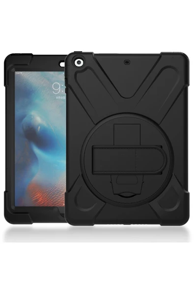 Nettech İpad Air Uyumlu Defender Zırhlı 360 Derece Sport Seri Tablet Arka Koruma - Siyah - 1