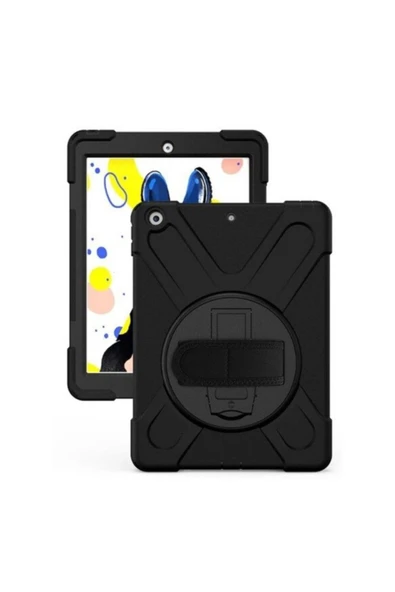 Nettech İpad 7. Nesil 10.2 Inch Uyumlu Defender Zırhlı 360 Derece Sport Seri Tablet Arka Koruma - Siyah - 2