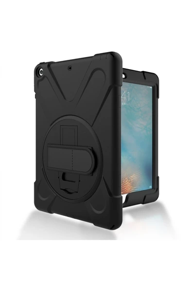 Nettech İpad Air Uyumlu Defender Zırhlı 360 Derece Sport Seri Tablet Arka Koruma - Siyah - 2
