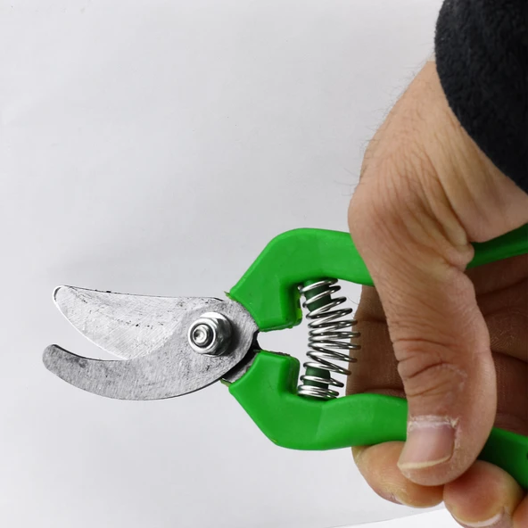 Bağ Makası 17 cm Bahçe Bitki Çiçek Gül Ağaç Üzüm Filiz Çubuk Çıbık Dal Budama Kesme Bıçkı Makas - 5