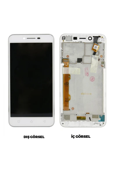 LENOVO Teknonet Lenovo Vibe K5 A6020 Uyumlu Lcd+Dokunmatik+Çıtalı - Beyaz - 1