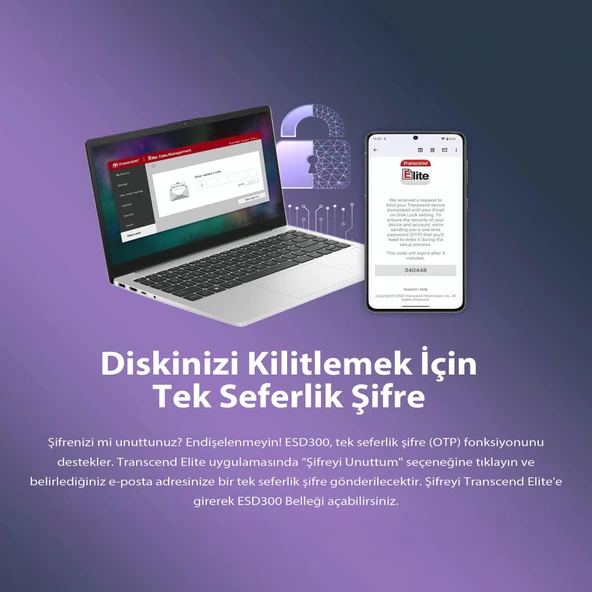 Transcend TS1TESD300C 1TB USB/Type-C 10Gbps 1050/950MB/s Taşınabilir Harici SSD - Mavi - 11