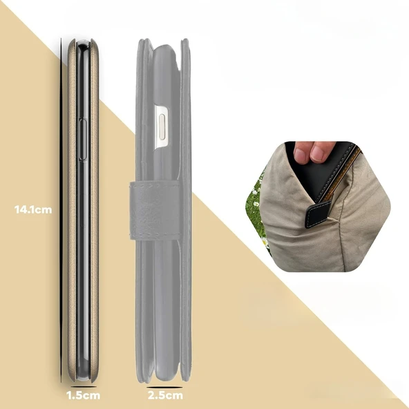 Ehr. Samsung Galaxy J7 Duo Uyumlu Cüzdanlı Standlı Kapaklı Tam Korumalı Kılıf - 7