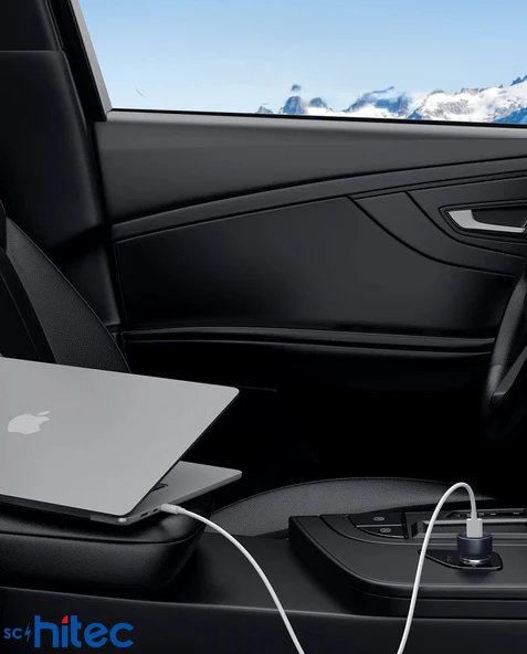 AUKEY 65W Type-C Çift Çıkışlı PD3.0 - Quick Charger3.0 Araç Şarj Aleti Başlığı 65W - 9