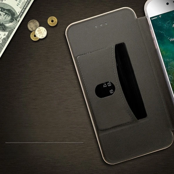 Ehr. Samsung Galaxy J7 Duo Uyumlu Cüzdanlı Standlı Kapaklı Tam Korumalı Kılıf - 4