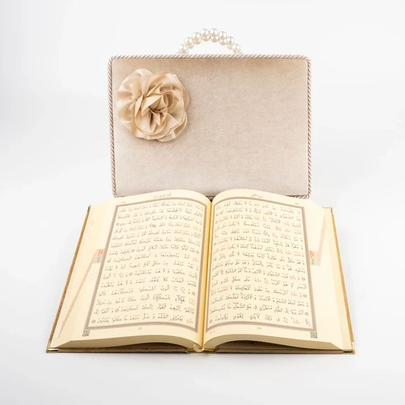 Çeyizlik Kutu Raşel Hediyelik Kuran (Orta Boy, Vizon) - Resim 3