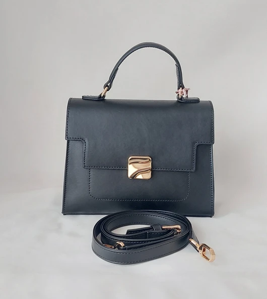 252IU412 Model Sarach Marka Siyah Renk El ve Omuz Çantası