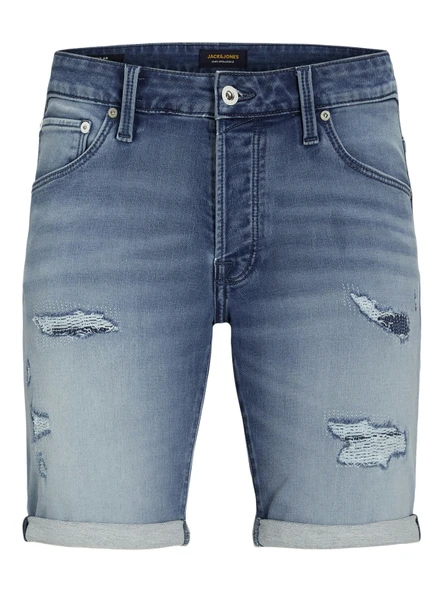 JACK JONES Erkek Yırtık Desenli Kot Şort 12269607