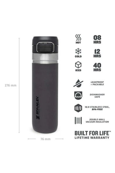 Stanley The Quick Flip Gri 0.70 lt Çelik Termos - 2