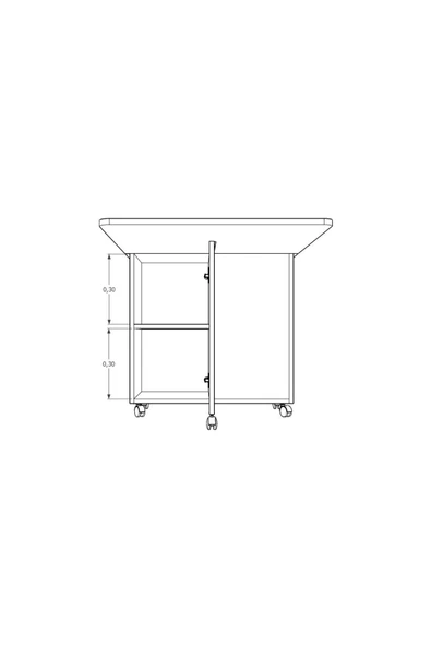 Asra Trend MDF Katlanır Mutfak Yemek Çalışma Masası, Beyaz, 155×75×70 cm, KM-12 - Resim 5
