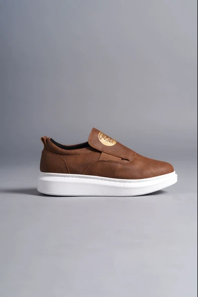ET161 Hippo Bağcıksız Cilt Erkek Günlük Sneaker Ayakkabı BT - Taba - 4