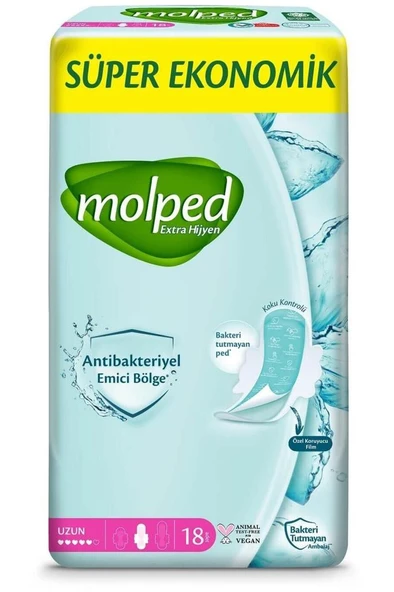 Hijyenik Ped Antibakteriyel Uzun 18'li