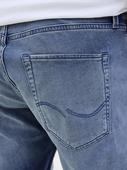 JACK JONES Erkek Yırtık Desenli Kot Şort 12269607 - 5