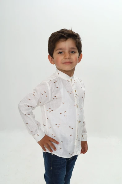 Toontoy Erkek Çocuk At Baskılı Gömlek - 2