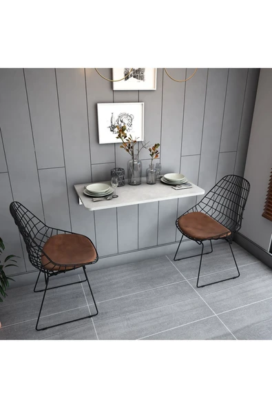 Dmm-03 Duvara Monte Masa Çalışma Yemek Masası Duvardan Açılan Montaj Monteli Masa ürün görseli