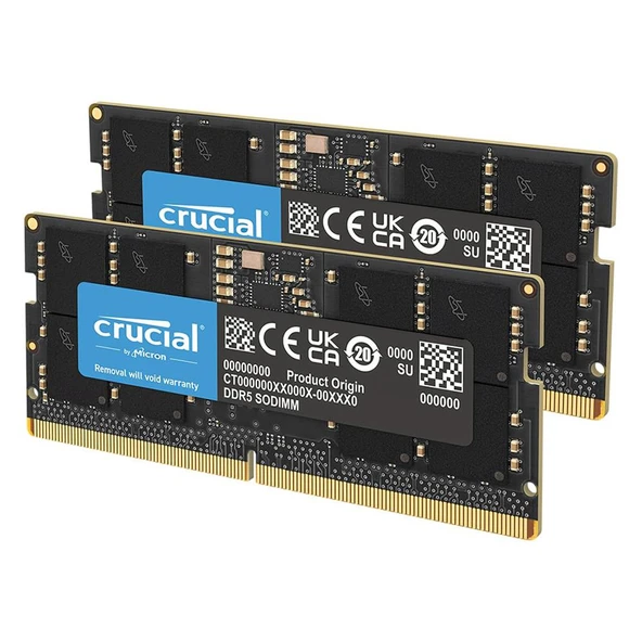 Crucial 48GB (2x24) 6400MHz CL52 DDR5 Dizüstü Bilgisayar RAM CT2K24G64C52CS5 - 2