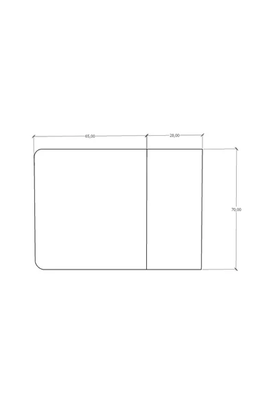 Asra Trend MDF Katlanır Mutfak Yemek Çalışma Masası, Beyaz-Afrika Ceviz, 93×75×70 cm, KM-20 - Resim 3