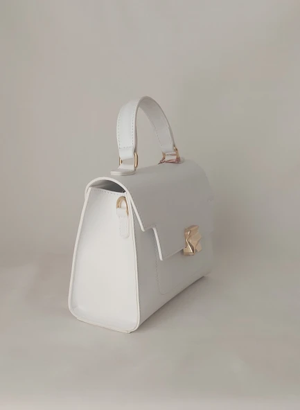 252IU412 Model Sarach Marka Beyaz Renk El ve Omuz Çantası - 2