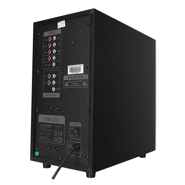 Mikado MD-672BT 5+1 Bluetooth Speaker 120W Usb+SD+FM Destekli Multimedia Mikado - 5