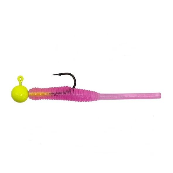 Kendo Hook Worm CY090 Jighead+Lrf Silikonu 1gr+4.5cm - 4