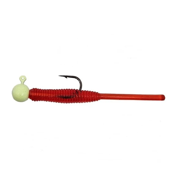 Kendo Hook Worm CY090 Jighead+Lrf Silikonu 1gr+4.5cm - 5