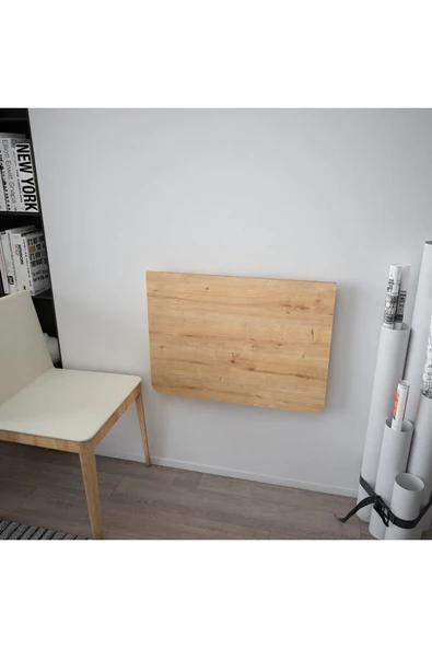 Dmm-10 Duvara Monte Masa Çalışma Yemek Masası Duvardan Açılan Montaj Monteli Masa - Resim 4