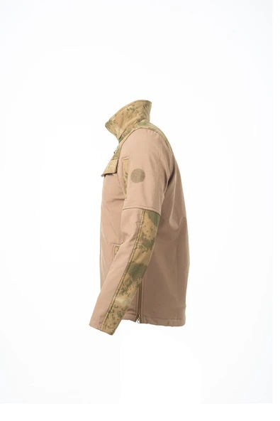 KARCAMP 301-1 Model Cep Kapaklı Unisex Softshell Polar Mont Ceket - 1