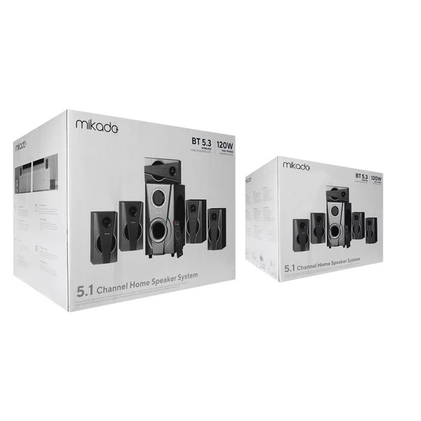 Mikado MD-672BT 5+1 Bluetooth Speaker 120W Usb+SD+FM Destekli Multimedia Mikado - 7