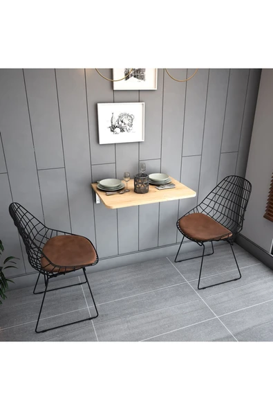 Dmm-10 Duvara Monte Masa Çalışma Yemek Masası Duvardan Açılan Montaj Monteli Masa - Resim 2