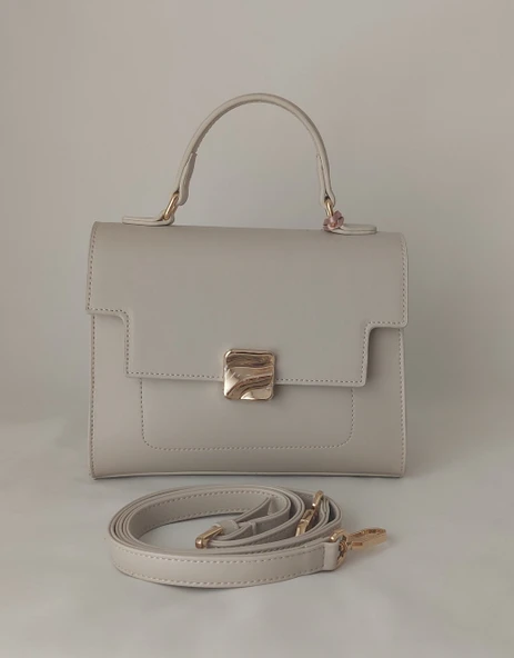 252IU412 Model Sarach Marka Bej Renk El ve Omuz Çantası