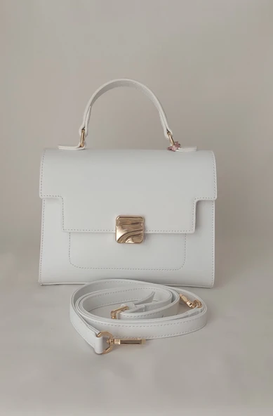 252IU412 Model Sarach Marka Beyaz Renk El ve Omuz Çantası