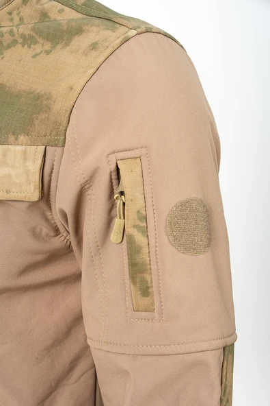 KARCAMP 301-1 Model Cep Kapaklı Unisex Softshell Polar Mont Ceket - 5