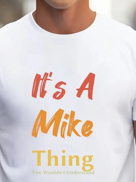 Erkek It Is A Mike Thing Baskılı Erkek T-shirt - 2