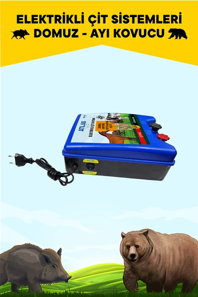 ELEKTRİKLİ ÇİT CİHAZI 220V FİŞLİ TAK ÇALIŞTIR 30.000 VOLT 5 YIL GARANTİ - 2