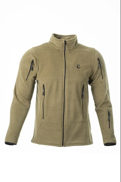 KARCAMP 361 MODEL LOGOLU HAKİ 5 CEPLİ POLAR MONT - 1