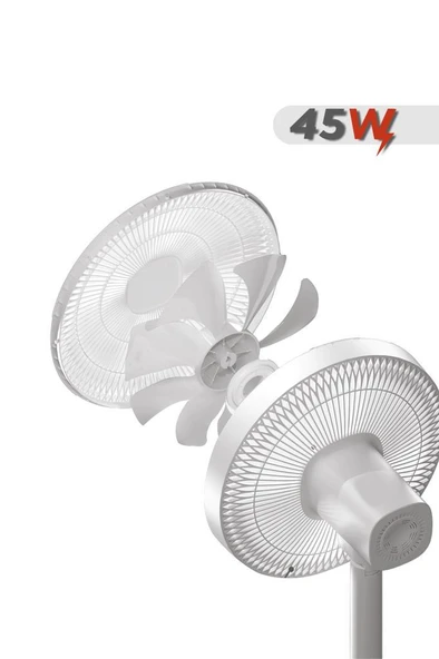 Torima SF-01 Siyah Ayarlanabilir Ayaklı 14'' İnc 45W 3 Kademeli 7 Pervaneli Vantilatör Fan - 5
