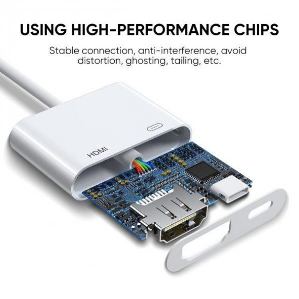 Joyroom Lightning HDMI Lightning Adaptör Kablosu 1080P Lightning Dijital AV Adaptörü - 7