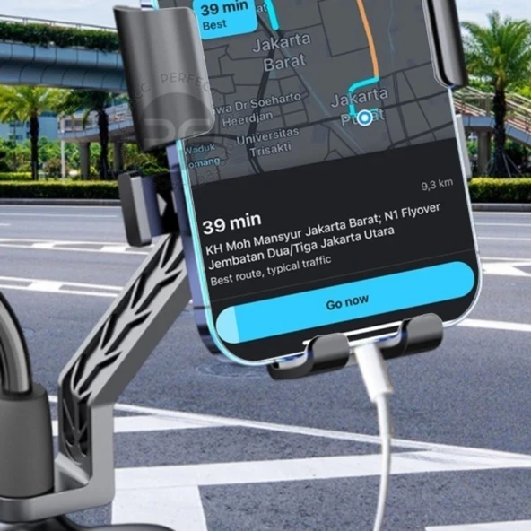 Epilons® Motor,motosiklet,bisiklet ,scooter İçin 360 Derece Dönebilen Dikiz Aynası Versiyonu Telefon Tutucu Aparat - 5