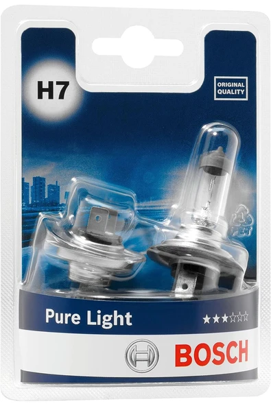 12V H7 AMPUL PURE LİGHT ÇİFTLİ FAR AMPULU