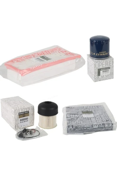 Denizer Renault Captur 1.5 Dci Filtre Seti ( Hava Yağ Yakıt Ve Polen Filtresi) ürün görseli