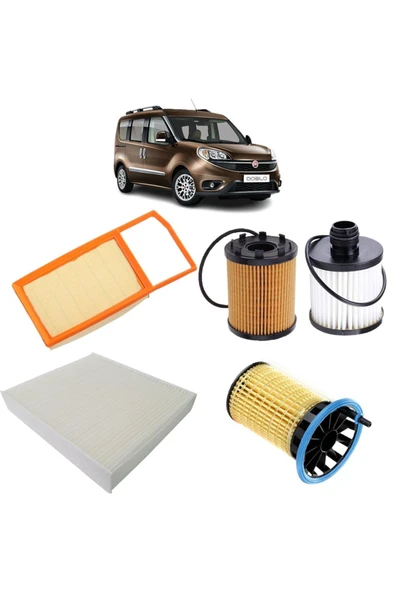 OPAR Fiat Doblo 95 Beygir Euro 6 4lü Filtre Bakım Seti 1.3 D Multijet 2016 Sonrası Kit1480b ürün görseli
