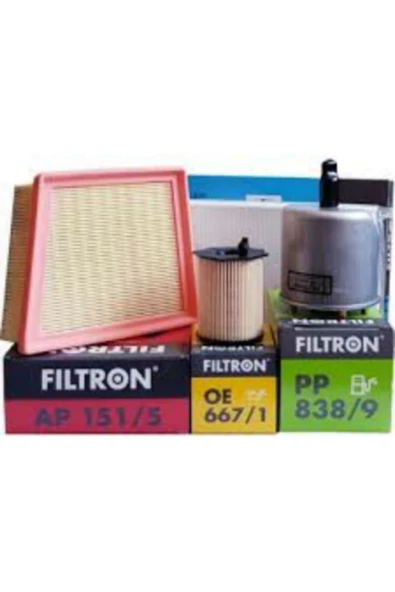 Ford Tourneo Courier 1,5 - 1,6 Tdci Filtre Bakım Seti (Filtron) 6LI SET