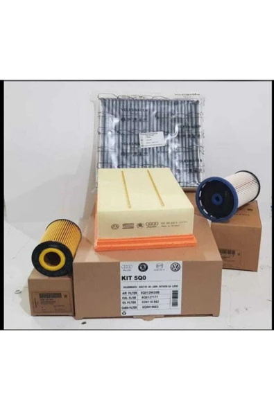 OEM Adoil Filtre Seti Vokswagen Golf 7 Jetta (3`lü Set)+EDGE 5W30 4LT YAĞ 2023 ürün görseli