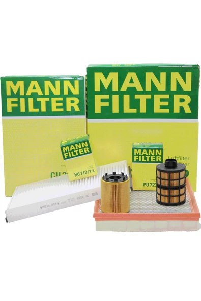 MANN Opel Astra H 1.3 Dizel Motor Periyodik Bakım Filtre Seti Marka (TIRNAKLI YAĞ FİLTRELİ) Man-06 ürün görseli