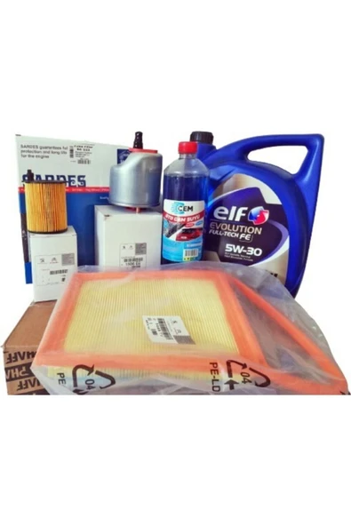 Filtron Peugeot Partner 1.6 Hdi Filtre Bakım Seti Elf 5w-30 Motor Yağ 5lt ürün görseli